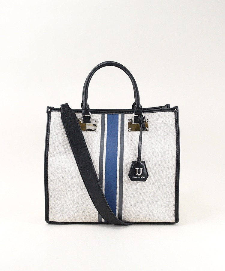 Parisian【パリジャン】ラインキャンバストート／Lサイズ