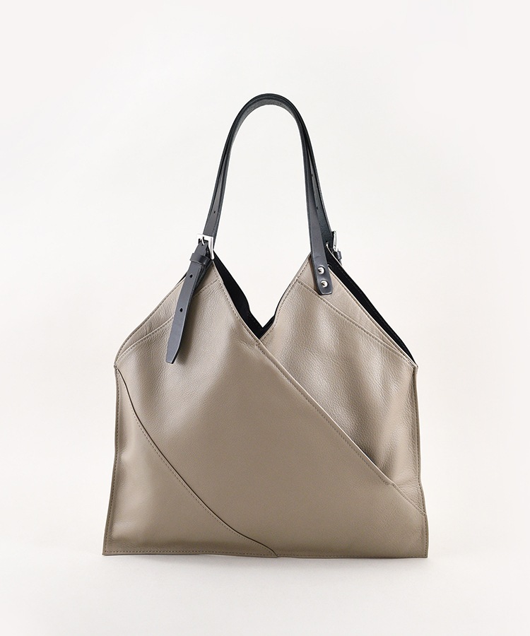 【本革】ベルトショルダーサンカクトートバッグ／日本製