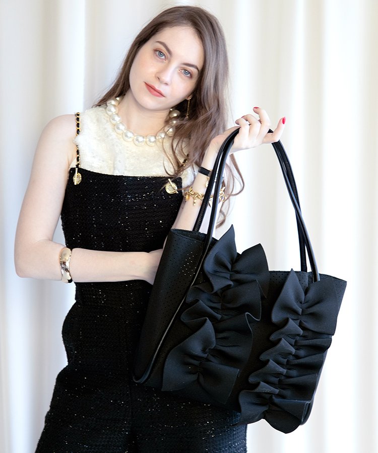 Moelleux【モワルー】フリルトートバッグ