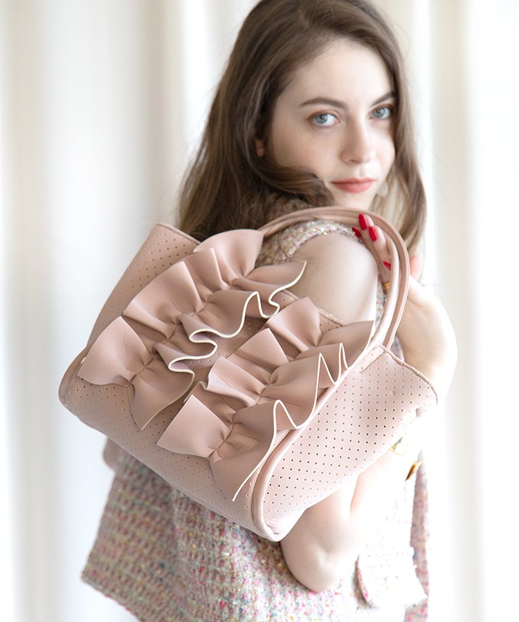 Moelleux【モワルー】フリルトートバッグ Mサイズ