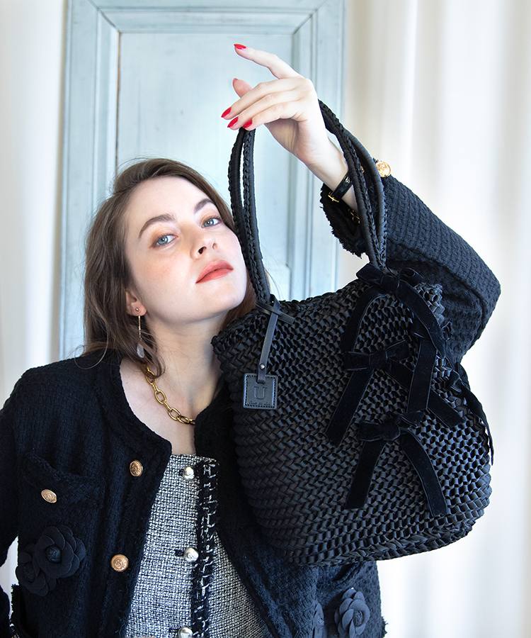 Ruban【ルバン】トートバッグ 飛ばしリボン付き