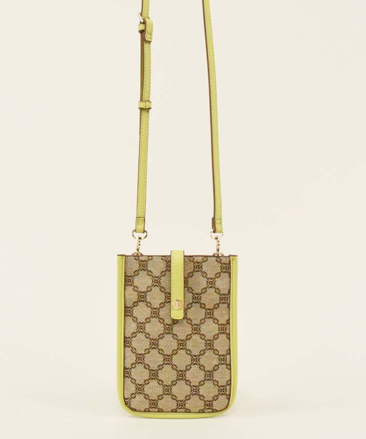 Ensemble【アンサンブル】ジャガードスマホポシェット／ショルダーストラップ