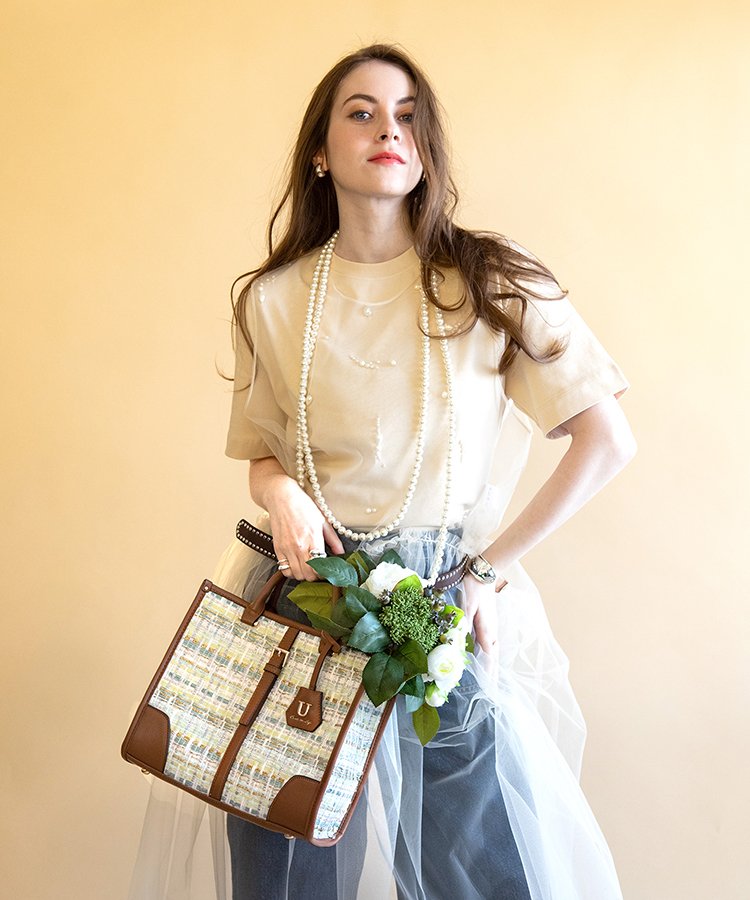 ツイードJuliangle【ジュリアングル】トートバッグ／Mサイズ