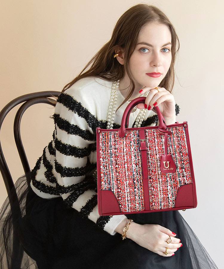 ツイードJuliangle【ジュリアングル】トートバッグ／Mサイズ