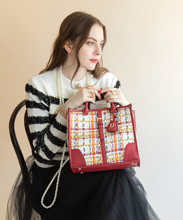 ツイードJuliangle【ジュリアングル】トートバッグ／Mサイズ