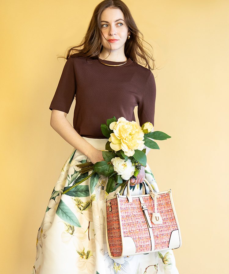 ツイードJuliangle【ジュリアングル】トートバッグ／Mサイズ