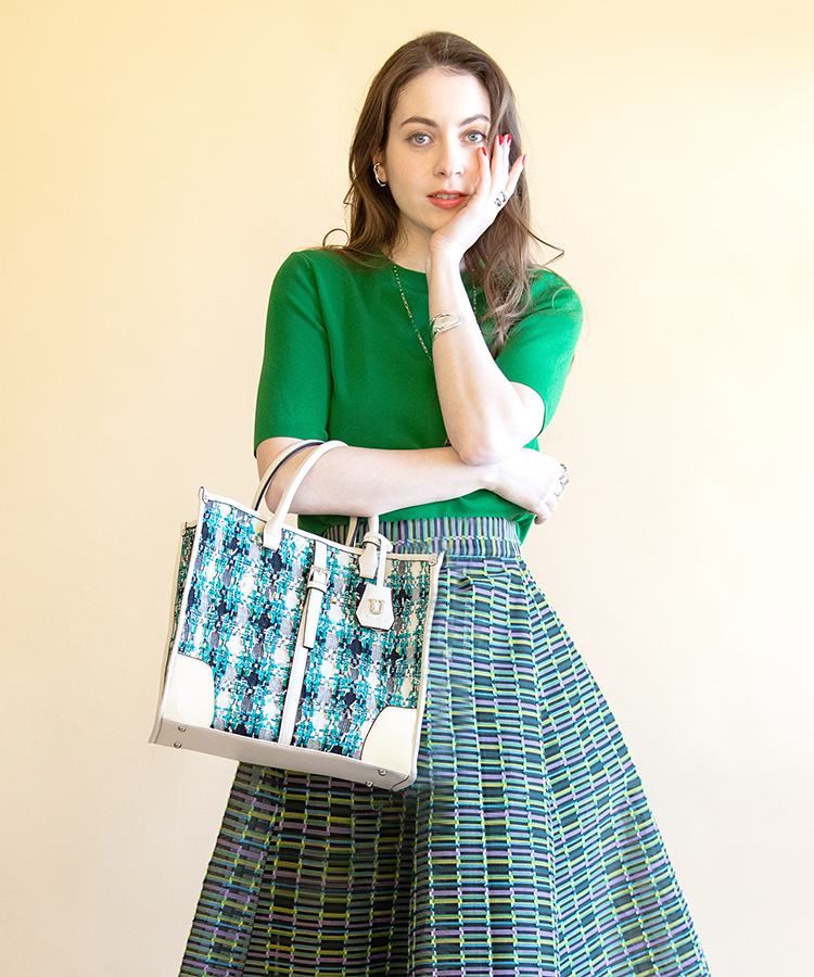 ツイードJuliangle【ジュリアングル】トートバッグ／Mサイズ