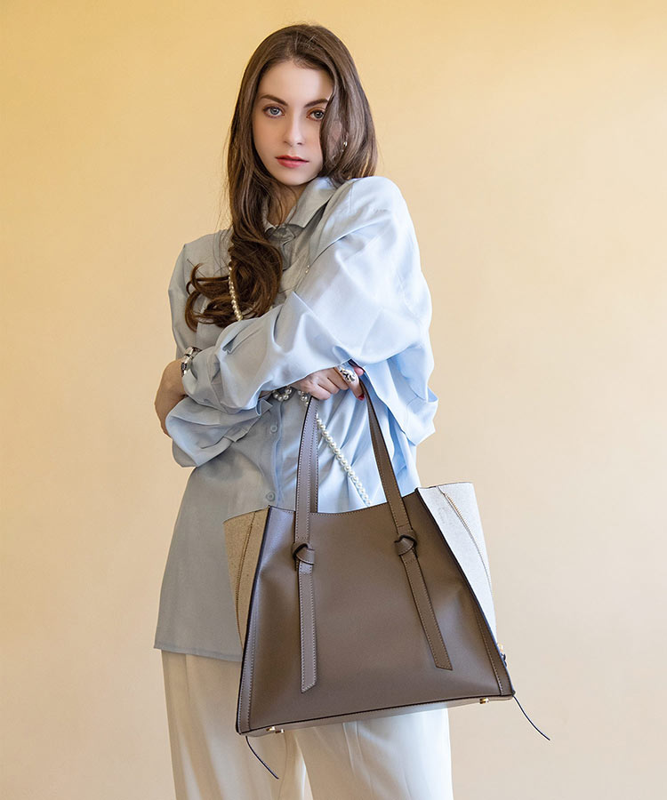 【WEB限定】Lier【リエール】ボヤージュトートバッグ／ショルダー付き