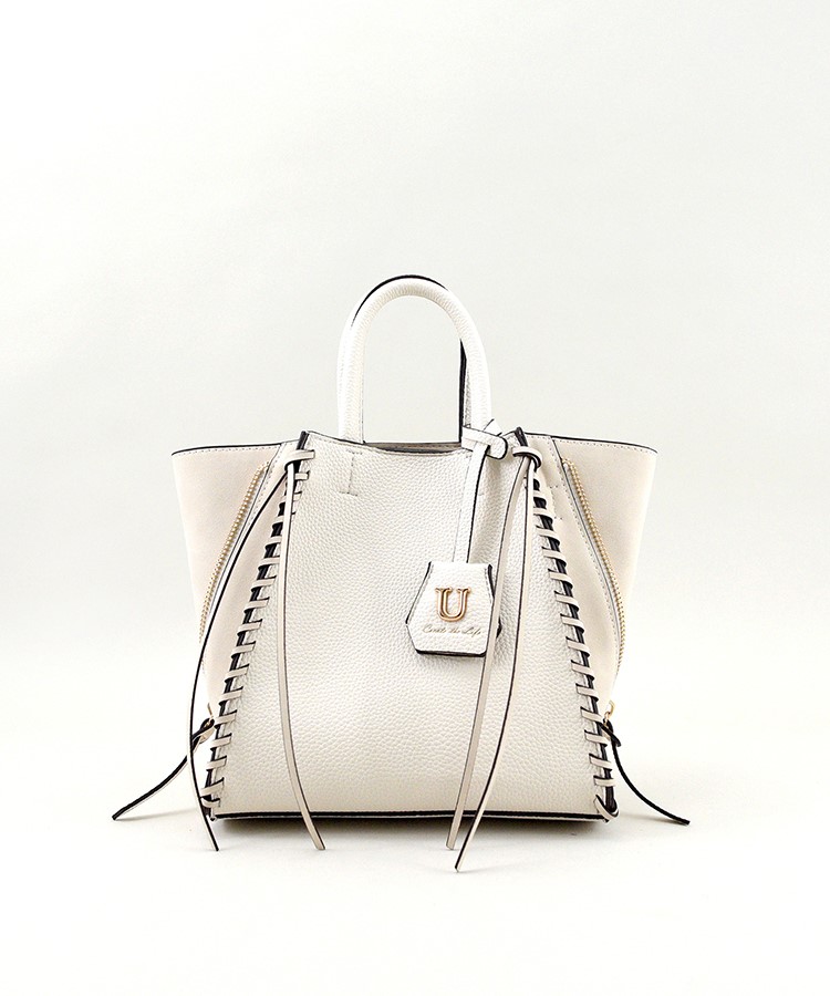 Point sac【ポワン サック】スエードコンビジッパートートバッグ／Sサイズ