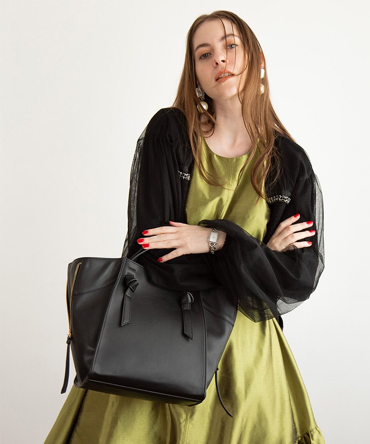 Lier【リエール】ジッパートートバッグ／ショルダー付き【TVドラマ着用】