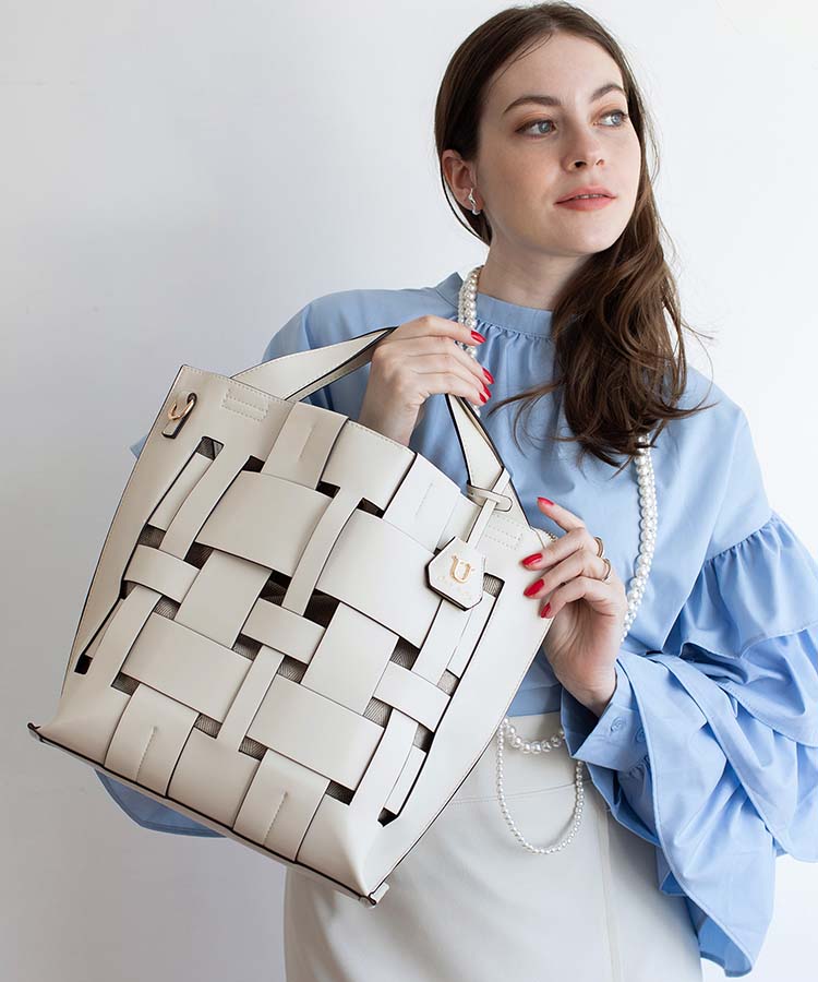 Fenetre【フネートル】メッシュ編みトートバッグ/ショルダー付き