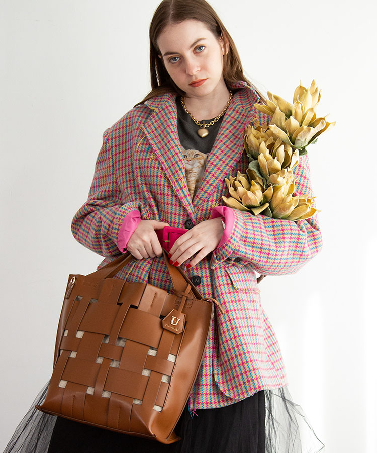 Fenetre【フネートル】メッシュ編みトートバッグ/ショルダー付き